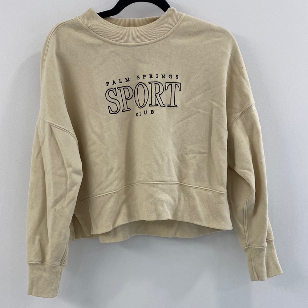 Abercrombie Crewneck - Palm Springs Sport Club - Crop Sweater - Small
